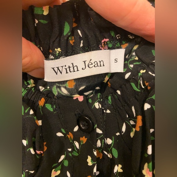 With Jean Isabelle Mini Dress Floral Black Size Small - Picture 5 of 7